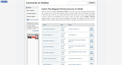 Desktop Screenshot of concertsdallas.com