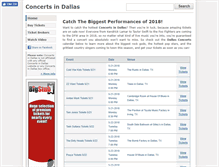 Tablet Screenshot of concertsdallas.com